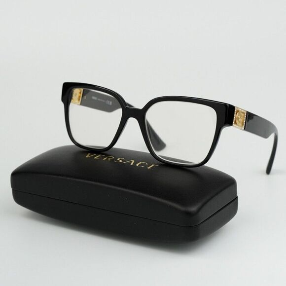 Versace Accessories - NEW Versace VE3329B GB1 Black Square Women Eyeglasses VE 3329B
